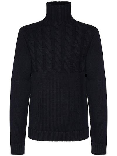 Wool cable knit turtleneck sweater - Maison Margiela - Men | Luisaviaroma