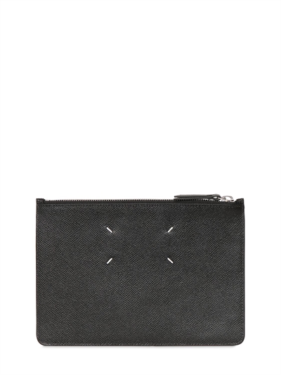 leather pouch black