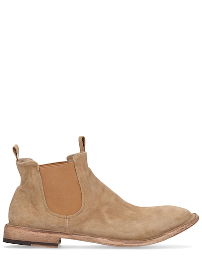 stone suede chelsea boots