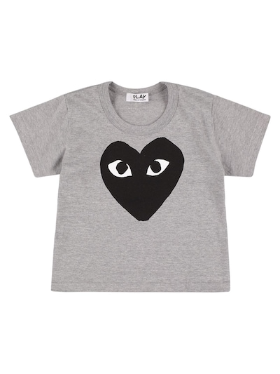 Heart print cotton t-shirt - Comme Des Garçons Play - Boys | Luisaviaroma