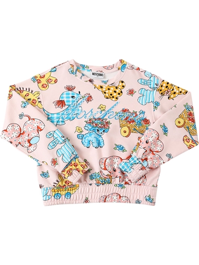 moschino all over print sweatshirt
