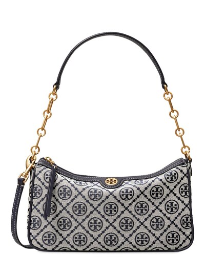 tory burch monogram jacquard shoulder bag