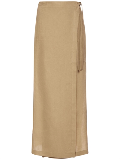 wrap skirt beige
