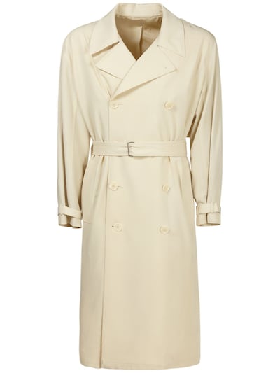 beige wool trench coat