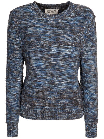 Cotton blend knit sweater - Maison Margiela - Women | Luisaviaroma