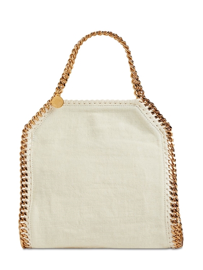 Stella McCartney - Mini falabella linen shoulder bag - Ivory | Luisaviaroma