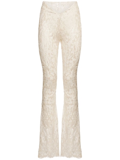 Cotton blend lace flared pants - Dion Lee - women | Luisaviaroma
