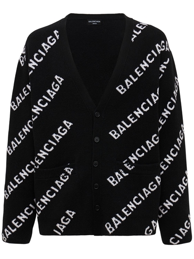 balenciaga cardigan black