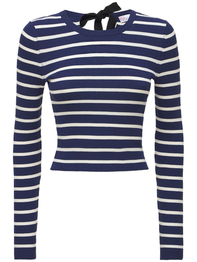 Maglia In Misto Lana a Righe Con Dettaglio Ruches REDValentino, Maglia  Donna | REDValentino E-Store