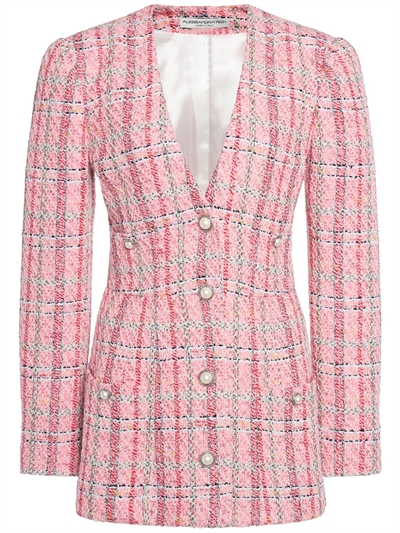 pink boucle jacket uk