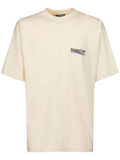 Metode renovere Er deprimeret Logo embroidery cotton t-shirt - Balenciaga - Men | Luisaviaroma