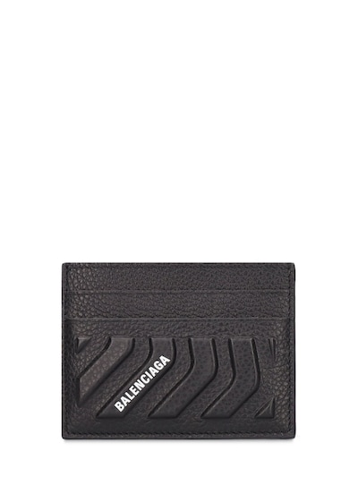 Car embossed leather card holder - Balenciaga - Men | Luisaviaroma