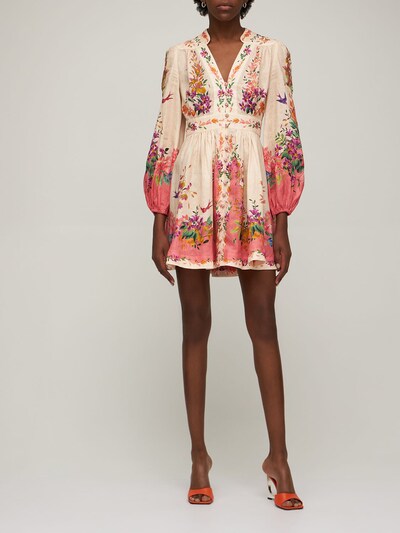 Tropicana printed linen mini dress - Zimmermann - Women | Luisaviaroma