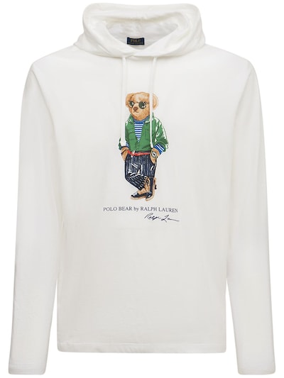 ralph lauren bear white hoodie