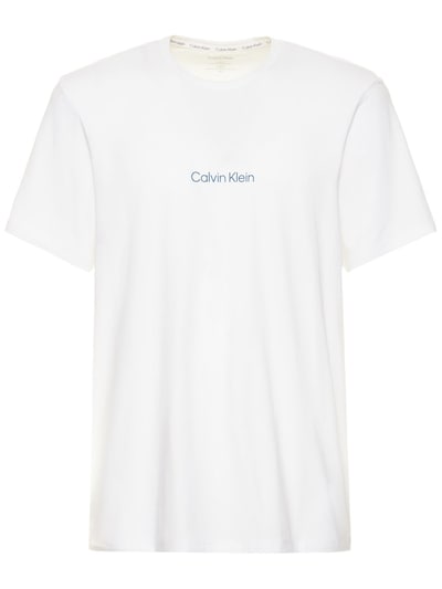 Logo print cotton blend t-shirt - Calvin Klein Underwear - Men ...