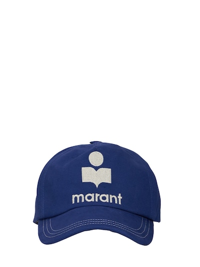 Marant - Tyron logo cotton cap - Indigo |