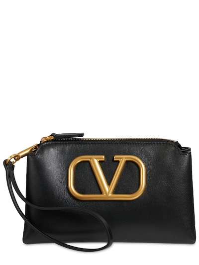 valentino v logo clutch