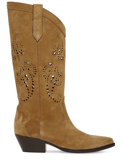 light beige suede boots