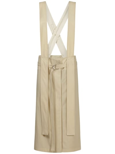 Virgin wool pleated apron midi skirt - Lemaire - Women | Luisaviaroma