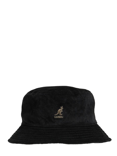 corduroy bucket hat black