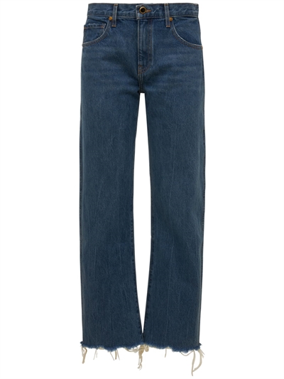 Kerrie cotton denim straight jeans 