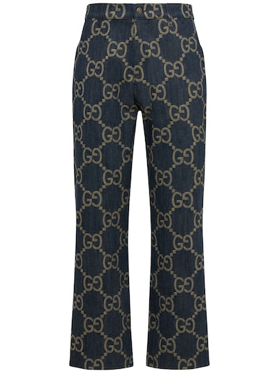 gucci logo jeans