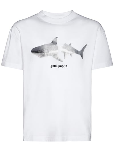Palm Angels - Shark T-Shirt, Men, White