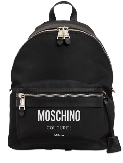 Moschino - Printed logo nylon backpack 