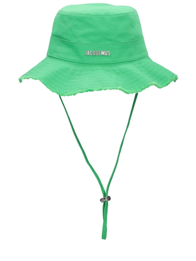 Jacquemus - Cappello bucket le bob artichaut in tela - Verde | Luisaviaroma