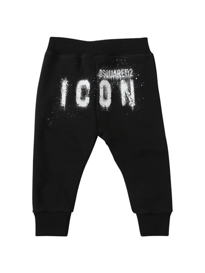 Dsquared2 - Pantaloni icon in felpa di cotone - Nero | Luisaviaroma