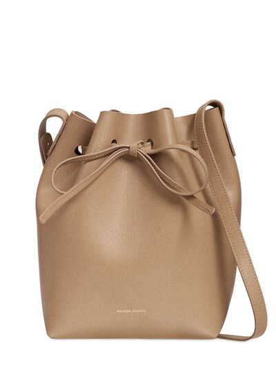 mansur gavriel saffiano bucket bag