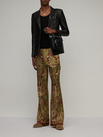 Tapestry Print Flared Pants Amiri Men Luisaviaroma