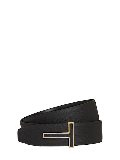 TOM FORD T-Buckle Reversible Leather Belt