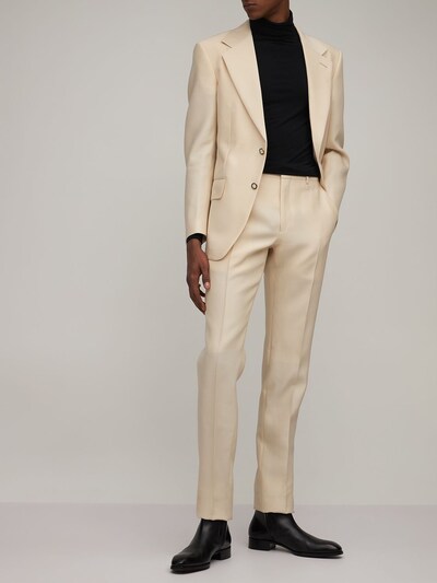 Wool & silk poplin day jacket - Tom Ford - Men | Luisaviaroma