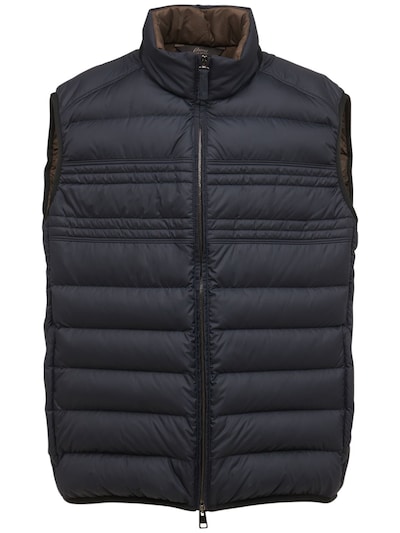 blue down vest