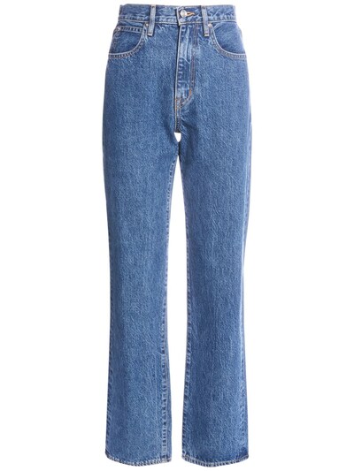 Jeans Dritti In Di Misto Cotone Luisaviaroma Donna Abbigliamento Pantaloni e jeans Jeans Jeans straight 
