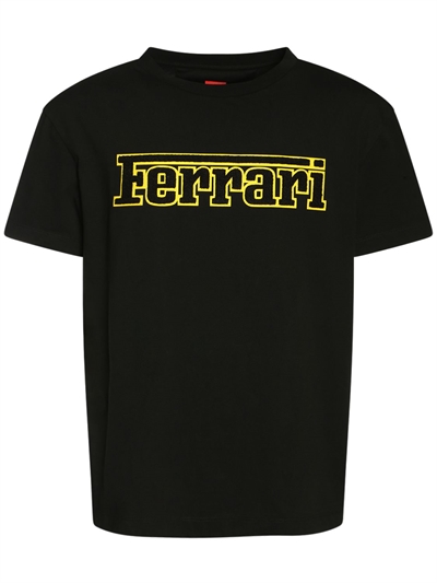 Ferrari - Logo cotton t-shirt - Black 