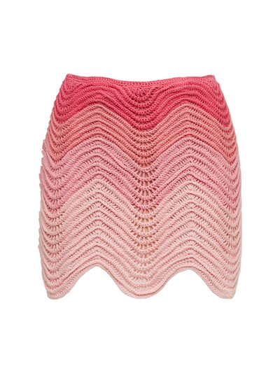 Crochet cotton wavy mini skirt - Casablanca - Women | Luisaviaroma