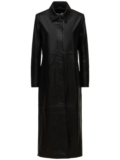 Gotham leather long coat - Nour Hammour - Women | Luisaviaroma