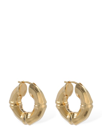 Earrings Women Hoops Bamboo, Women Gold Earrings Women