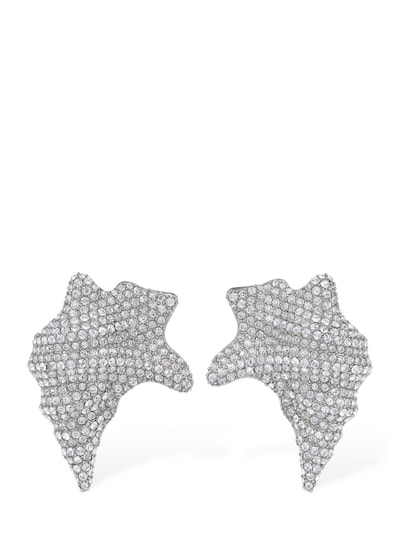 Shelly shape crystal stud earrings - Amina Muaddi - Women | Luisaviaroma