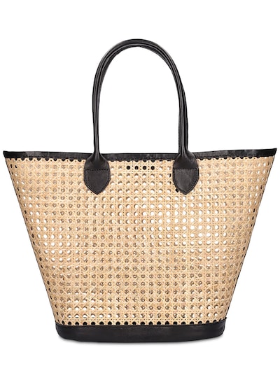 Valeria rattan & leather tote bag - Bembien - Women | Luisaviaroma