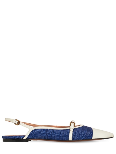 navy slingback flats