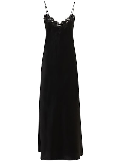 Silk Satin & Lace Long Cami Dress - Co - Women 