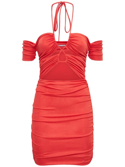 Third Form: Look through off-the-shoulder mini dress - Red - women_0 | Luisa Via Roma