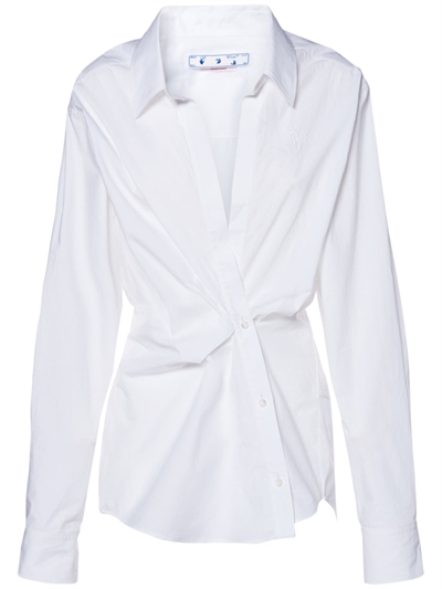 Off-White - Cotton poplin wrap shirt 
