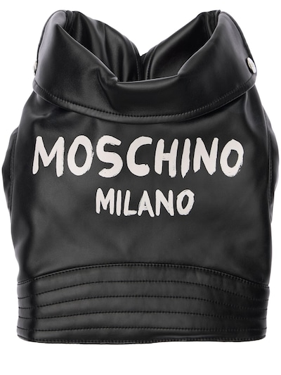 Logo biker jacket - Moschino - Women | Luisaviaroma