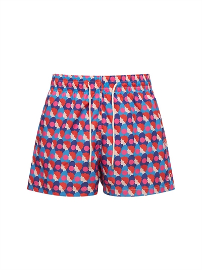 Oz bubblegum printed tech swim shorts 