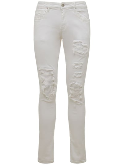 White biker ripped spencer denim jeans - Embellish - Men | Luisaviaroma