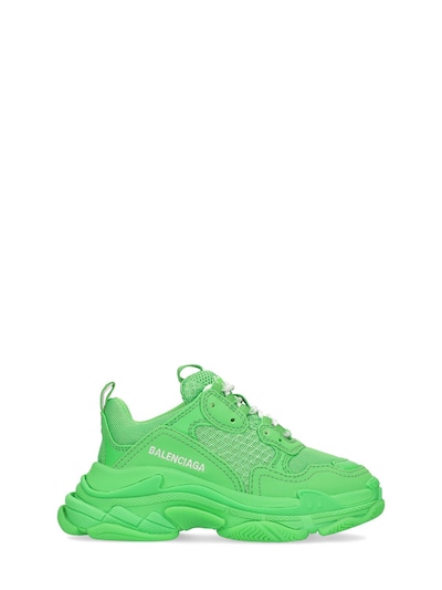 Balenciaga - Sneakers de piel sintética con cordones Verde | Luisaviaroma